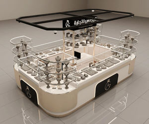 Custom Jewelry <b>Display</b> Island | Boutique Center Showcase | Wooden LED Lighting <b>Cabinets</b> | Turnkey Retail Store Solutions - Product Image 5