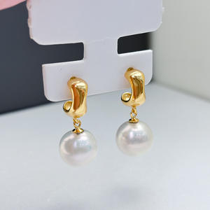 ต่างหูเงินแท้ S925 สำหรับทำต่างหูมุก DIY  ฐานเปล่าสำหรับใส่ลูกปัดขนาด 9-13 มม. รุ่น 22282 ต่างหูแฟชั่นทรงหยดน้ำ  ต่างหูแฟชั่น DIY สำหรับใส่ลูกปัดขนาด 9-13 มม. - Product Image 1