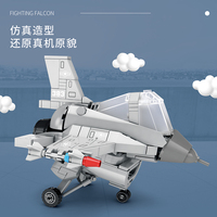 Juhang 89007 avion volant série militaire F16 avion de combat blocs de construction jouets de chasse ensemble jouets de construction