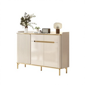 Lxyx Luxury Modern Metal <b>Shoe</b> Cabinet Painted Finish Entryway Partition Large Capacity <b>Storage</b> Living Room Furniture 6 Shelves - Product Image 1