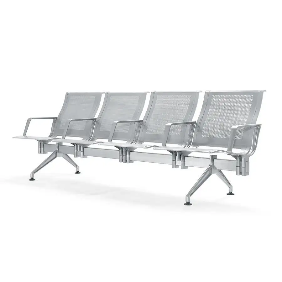 Modem Aluminium Waiting Reception Chair Public Area 3 Seats Waiting Chair for Sale