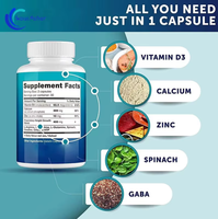 Complément Alimentaire en Capsules de Calcium, Zinc, Vitamine D3, L-Arginine, L-Ornithine, GABA – Vente en Gros, Marque Privée, OEM, ODM, Personnalisé