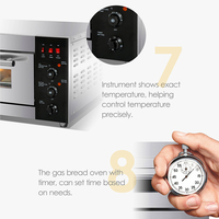 Four à gaz commercial de table pour restaurant, mini-boulangerie, cuisson de pain et pizzas, 1, 2, 3 ou 4, 6, 12 plateaux, GPL, pour cuisine professionnelle