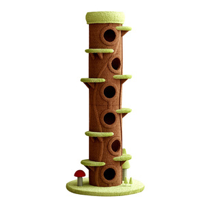 Venta al por mayor de fábrica: Villas para gatos, estructuras de escalada grandes y extragrandes para gatos, árboles para gatos de múltiples niveles, resistentes y antiarañazos. - Product Image 3