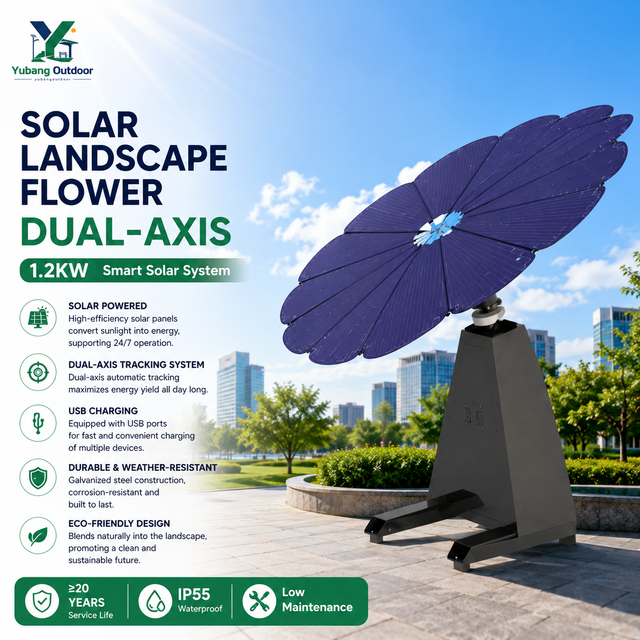 Stainless Steel Solar Landscape Tree, Outdoor PV Power, Eco-friendly, Waterproof & Durable