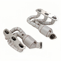 Colectores de Escape de Alto Flujo para Porsche Cayman Boxster 981 2.7L 3.4L 2013-2015 OEM, Longitud Igualada, Mejora de Rendimiento y Potencia