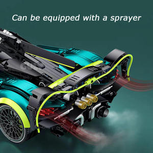 Guly 10658 1:8 <span class=keywords><strong>Utopia</strong></span> Super Car, Bloques de Construcción de Modelos de Autos de Carreras, Juguetes MOC, 3328 Piezas, Juego de Bloques de Ladrillos para Niños, Regalo de Navidad - Product Image 5