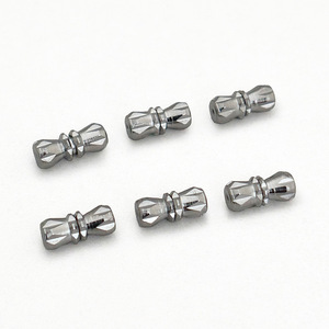 Electroplated Chrome <b>Copper</b> Peanut Clasp Necklace <b>Bracelet</b> End Connector Threaded Cord Joiner For Jewelry Making Mixed Shapes - Product Image 2