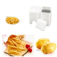 Professionele Groentechopper Aardappelgereedschap Handmatige Voedselsnijder Metalen Aardappelchips Cutter Frietsnijder Plastic Aardappelsnijder