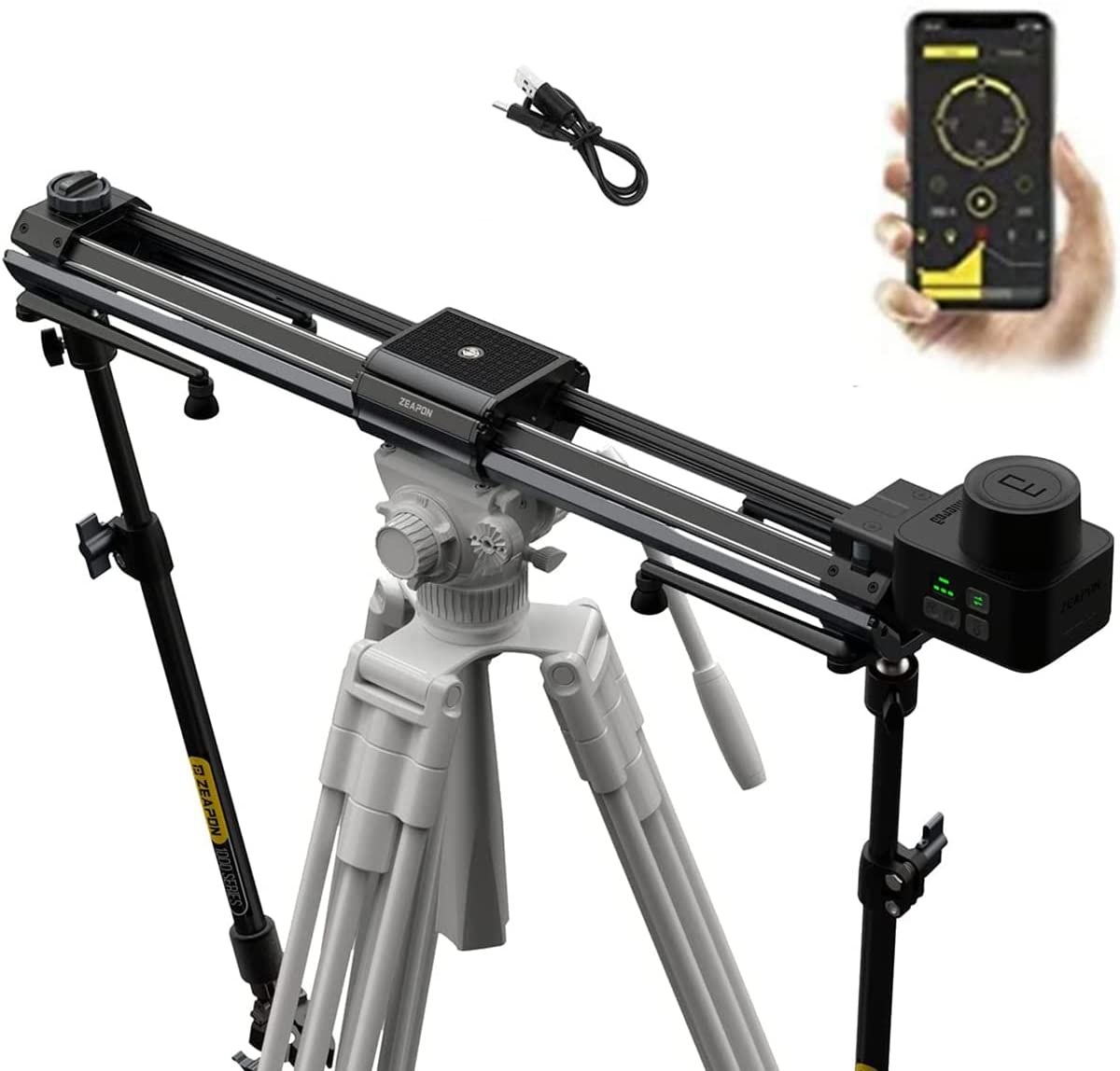 Zeapon Micro 3 E1000 расстояние для путешествий 42,13 дюйма hellafпышный дизайн 4 кг-12 кг Полезная нагрузка моторизованный слайдер для камеры с двойным расстоянием