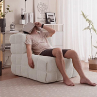 Waffel-Modulares Sofa-Set aus Cordstoff mit Integrierter Kompression, Knochenlose Konstruktion für Kleine Wohnzimmer, Günstig