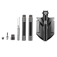 AJOTEQPT Ensemble de grandes pelles pliantes multifonctionnelles tactiques Équipement de camping de survie sauvage pour les aventures en plein air
