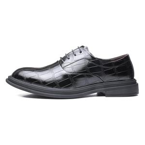 YT scarpe 3199 stile pietra retrò scarpe singole da <span class=keywords><strong>uomo</strong></span> Casual marrone nero in pelle stringata - Product Image 5