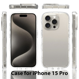 Fundas de teléfono con marco ondulado de Color caramelo para <span class=keywords><strong>iPhone</strong></span> 15 <span class=keywords><strong>Pro</strong></span> 13 <span class=keywords><strong>12</strong></span> Mini 11 <span class=keywords><strong>Pro</strong></span> <span class=keywords><strong>Max</strong></span> 14 16 Plus, carcasa acrílica transparente a dura prueba de golpes - Product Image 2