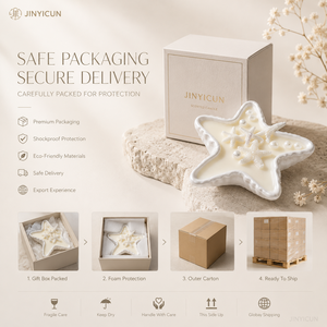 Maßgefertigte Meeresmuschel-Duftkerzen Meersalz-Karamell Keramik-Deko Gemischte Designs Großhandel Private Label Geschenkkerzen-Kollektion - Product Image 6