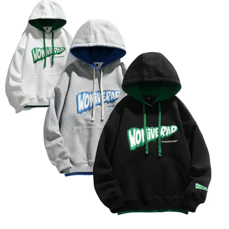 Logo Custom Hoodies Men Sweatshirts High Quality Heavyweight Hoodie Wholesale Big Pocket Plus Size Men's Hoodies