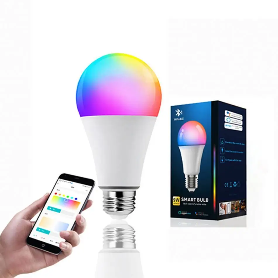 Multi Color Changing Magic Lamp 5W 10W 15W E27 B22 RGB Dimmable LED Smart Bulb Light+IR Remote Control