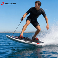 Planche à roulettes aquatique électrique 2-en-1 portable, design jet ski et planche de surf, pour sports nautiques extrêmes