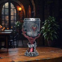 Cáliz Medieval De Dragón DRA61 Acero Inoxidable Copa Cerveza Resina Garra Jarra Hecho A Mano Gótico Vino Bar Fiesta Decor