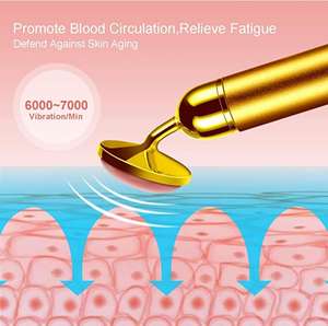 工場カスタマイズロゴナチュラルジェイドストーンローズクォーツバイブレーターフェイシャルローラー24Kラウンドパネルビューティーバー - Product Image 5