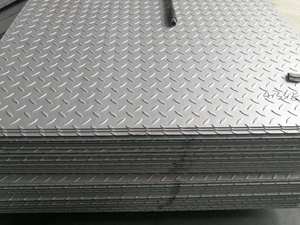 Plaque en acier inoxydable à damier à motif de diamant-Plaque de sol antidérapante pour <span class=keywords><strong>plate</strong></span>-forme d'escalier industriel - Product Image 5