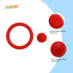 Famipet özel tasarım dayanıklı Tpr kauçuk Pet Squeaky oyuncak köpek topu köpek - Product Image 4
