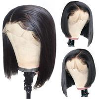 Wig Dreadlock Pendek Murah, Wig Dreadlocks Kepadatan 180% Yaki Lace Front Wig, Wig Rambut Kepang Marley Lurus