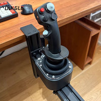 Soporte de Escritorio para Joystick y Acelerador de Simulador de Vuelo, con Marco de Aluminio, Resistente, Abrazadera Ajustable para Configuración de Simulación en Casa