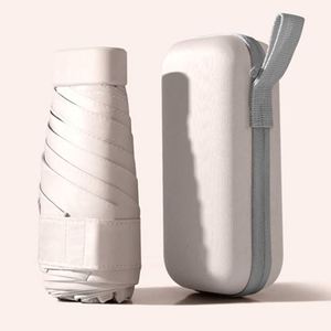 Paraguas de Bolsillo UV Mini Portátil para Mujer, Plegable en 6 Secciones, Compacto, con Protección Solar, Pequeño, para Viajes - Product Image 2
