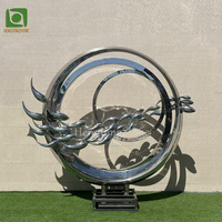 Décoration de jardin extérieur Sculpture globe métal monde en bronze coulé