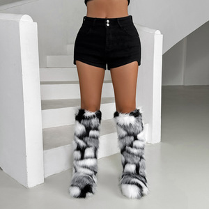 Stivali Invernali da Donna al Ginocchio Nuova Moda Stivali da Neve in Finta Pelliccia di Procione - Product Image 5