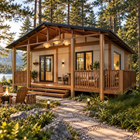 Maison préfabriquée personnalisée pour une vie autonome avec chambre, cuisine, salle de bain et salon, design moderne, installation facile