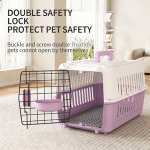 Transportadora de Mascotas Ecológica de Gran Capacidad, Caja de Transporte de Plástico Resistente <span class=keywords><strong>para</strong></span> Mascotas, <span class=keywords><strong>para</strong></span> un Transporte Seguro - Product Image 4