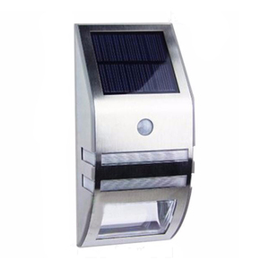 Outdoor Garden Backyard Light Solar LED Wall Lamp Aluminum Tempered Glass
