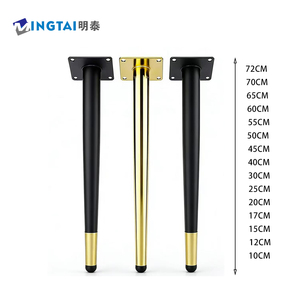 Gambe per Divano in Metallo Dorato Moderne, Gambe Dritte in Acciaio Dorato, Accessori per Mobili, Letti, Divani e Tavoli da Pranzo - Product Image 1