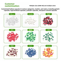 Capsules vides HPMC de qualité médicale, halal, transparentes, taille 000, séparées, avec couleurs personnalisées, origine Chine