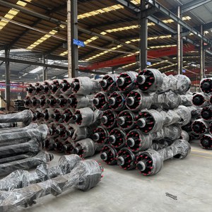Nouvel essieu arrière de camion lourd 16T en acier allié haute résistance pour <span class=keywords><strong>semi</strong></span>-remorque de type américain et allemand - Product Image 6