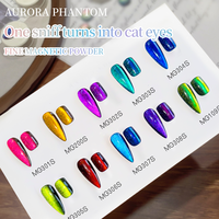 Poudre magnétique puissante effet « œil de chat » (Aurora Phantom) – Pigment magnétique fin pour nail art