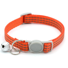 Nuevo estilo, collar de mascota antipérdida con patrón sólido, Collar de gato de nailon colorido con hebilla de Metal reflectante, Collar de perro grabado - Product Image 6