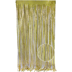 Damaskeen-cortina <span class=keywords><strong>de</strong></span> aluminio con flecos para decoración <span class=keywords><strong>de</strong></span> <span class=keywords><strong>Halloween</strong></span> y Pascua, cortinas metálicas <span class=keywords><strong>de</strong></span> 1x2m para <span class=keywords><strong>fiesta</strong></span> - Product Image 1