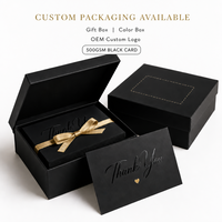 Cartes de remerciement personnalisées 500 g/m² noir mat, gaufrage UV, cartes cadeaux d'entreprise, papeterie d'entreprise