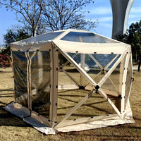 Tente à bulles transparente en PVC pour l'extérieur, 6 côtés Hex Large Pop Up Instantané, Igloo à dix écrans
