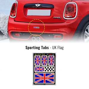 Set di linguette sportive con bandiera inglese del Regno Unito adesivi per auto Bandiere Inghilterra - Product Image 1