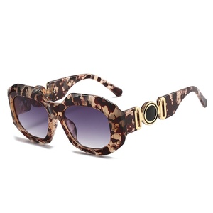 2024 Polygonal <b>Sunglasses</b> with Large Black Frame European American Ins Jelly Color New Trendy Personalized Glasses for Men Women - Product Image 1