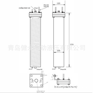 Refroidisseur d'échantillons Senstec série STC 300, refroidissement vertical, entrée/sortie d'eau, hauteur 320 mm, support en aluminium - Product Image 4