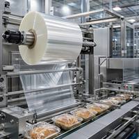 Rouleau de film laminé PE/PET de qualité alimentaire, barrière oxygène-humidité, pour emballage plastique, destiné à la fabrication de sachets et de sacs oreiller