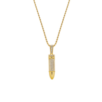 Collier pendentif mitraillette hip-hop pour homme et femme, serti de pierres brillantes, avec chaîne cubaine Miami, colliers hip-hop, bijoux tendance