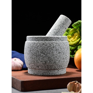 Stone Mortar And Pestle Set 6 In Durable Manual Herb <b>Spice</b> Grinder For Kitchen Use - Product Image 4