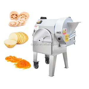 Máquina comercial automática de corte de cubos de cenoura/cortador de tiras de rabanete comercial