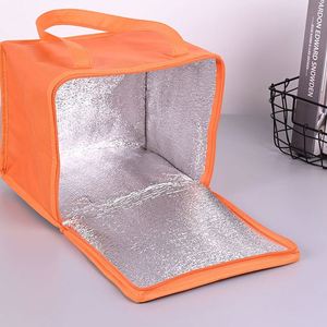 Sac isotherme pliable en tissu non tissé recyclé de haute qualité avec fermeture éclair pour livraison alimentaire – Vente en gros - Product Image 6
